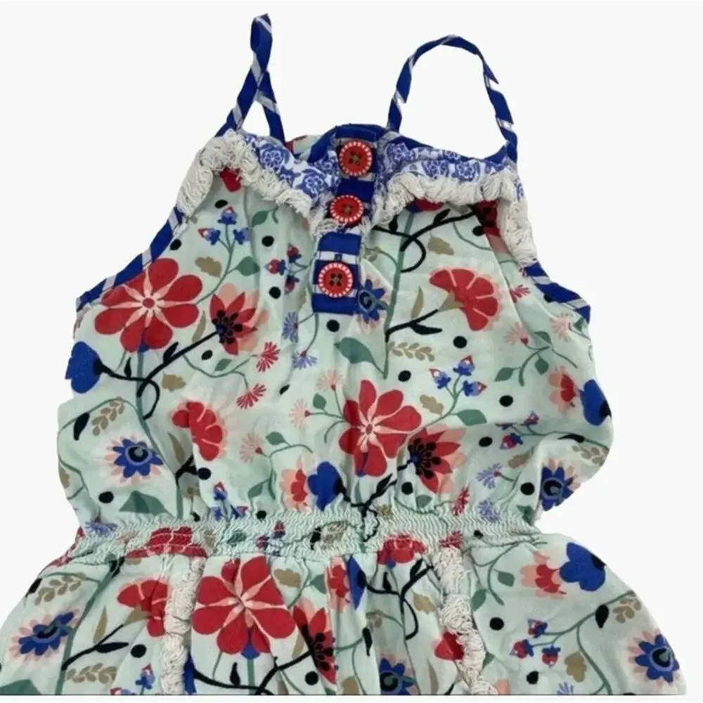 Matilda Jane Tug Of War Romper Floral Toddler Girls Size 2 Clean smoke free home